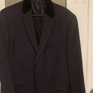 Claiborne Dark Black  Blazer with Black Collar